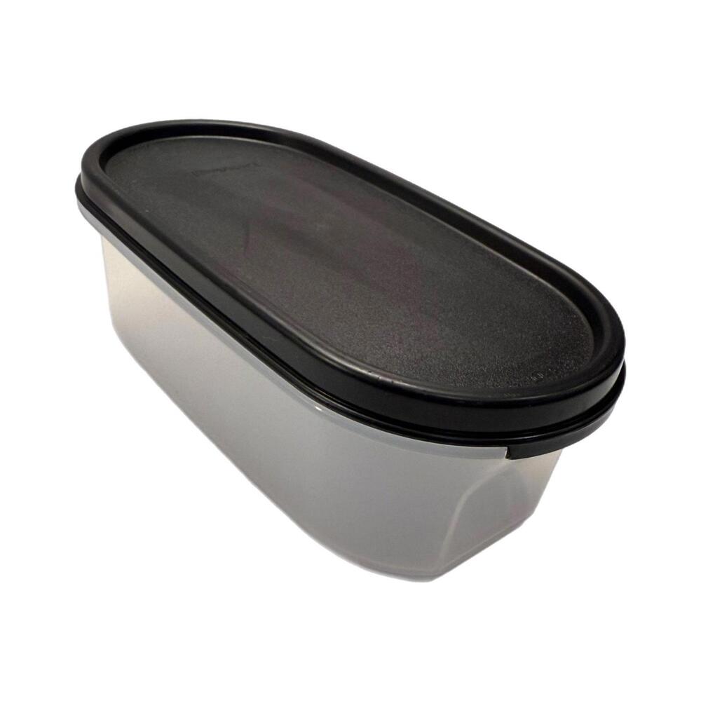 Tupperware Black Modular Mates #1 Oval Container 2 Cups 1611 1616
